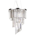 Ideal Lux - Araña de cristal CARLTON 12xE14/40W/230V diá. 50 cm cromo brillante
